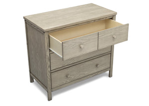 Delta Children Textured Limestone (1340) Middleton 3 Drawer Dresser, Open Drawer Silo View 6