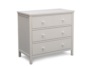 Delta Children Textured White (1349) Middleton 3 Drawer Dresser, Right Silo View 9