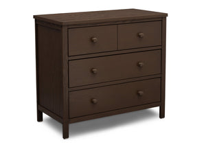 Delta Children Textured Cocoa (1350) Middleton 3 Drawer Dresser, Right Silo View 13