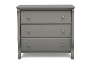 Delta Children Grey (026) Universal 3 Drawer Dresser Front Silo View 7