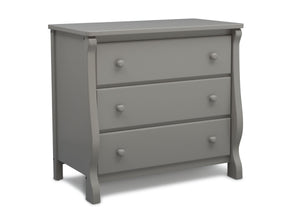 Delta Children Grey (026) Universal 3 Drawer Dresser Right Silo View 5