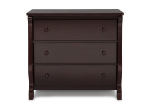 Delta Children Espresso Cherry (205) Universal 3 Drawer Dresser Front Silo View 17