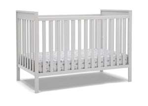 Delta Children Bianca White (130) Mercer 6-in-1 Convertible Crib, Right Crib Silo View 22