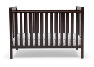 Delta Children Dark Chocolate (207) Mercer 6-in-1 Convertible Crib, Front Crib Silo View 10