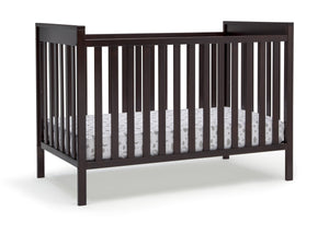 Delta Children Dark Chocolate (207) Mercer 6-in-1 Convertible Crib, Right Crib Silo View 4