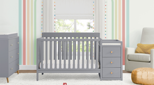 Flynn 5-in-1 Crib and Changer Grey 31