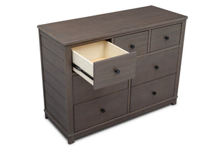 Simmons Kids Rustic Grey (084) Monterey 7 Drawer Dresser, Open Drawer View 11