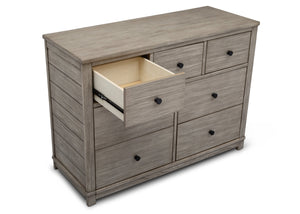 Simmons Kids Rustic White (119) Monterey 7 Drawer Dresser, Open Drawer View 5