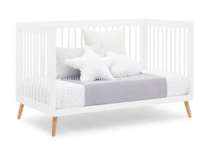 Jordan 4-In-1 Convertible Crib Bianca White with Natural (123) 20