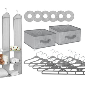 Delta Children Dove Grey (058) 48-Piece Nursery Storage Set (SS2056), Silo, a2a 0