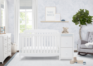 Mason Convertible 6-in-1 Crib and Changer Bianca White (130)  0