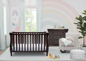 Delta Children Dark Chocolate (207) Lancaster 3-in-1 Convertible Crib (552330), Room 2