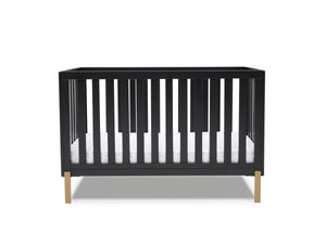 Hendrix 4-in-1 Convertible Crib Midnight Grey with Metal (1361) 3