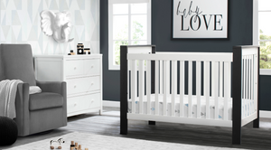 Miles 4in1 Nursery Set Bianca White w Midnight Grey 21