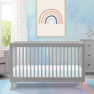 Jordan 4-In-1 Convertible Crib Grey with Natural (1359) 49