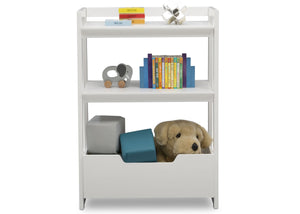 Delta Children Bianca White (130) Gateway Small Laddershelf (W101452), Front Silo with Props, b3b 1